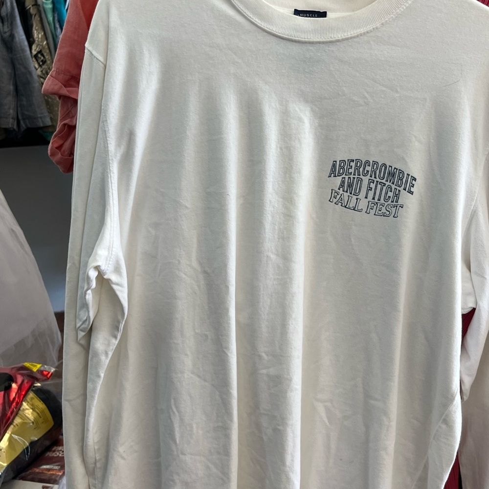 Abercrombie & Fitch Cream Fall Fest Tee